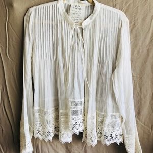 Free People White vintage top